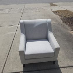 modern White upholstered accent chair