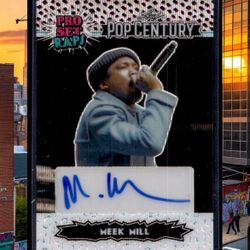 Meek Mill Leaf Pop Century “Pro Set Raps” Blue Auto #’d/8