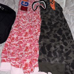 Black or Pink Authentic Bape hoodies