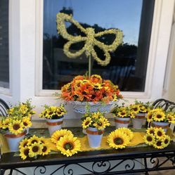 Sunflower Party Shower Centerpiece / Centro De Mesa Fiesta 