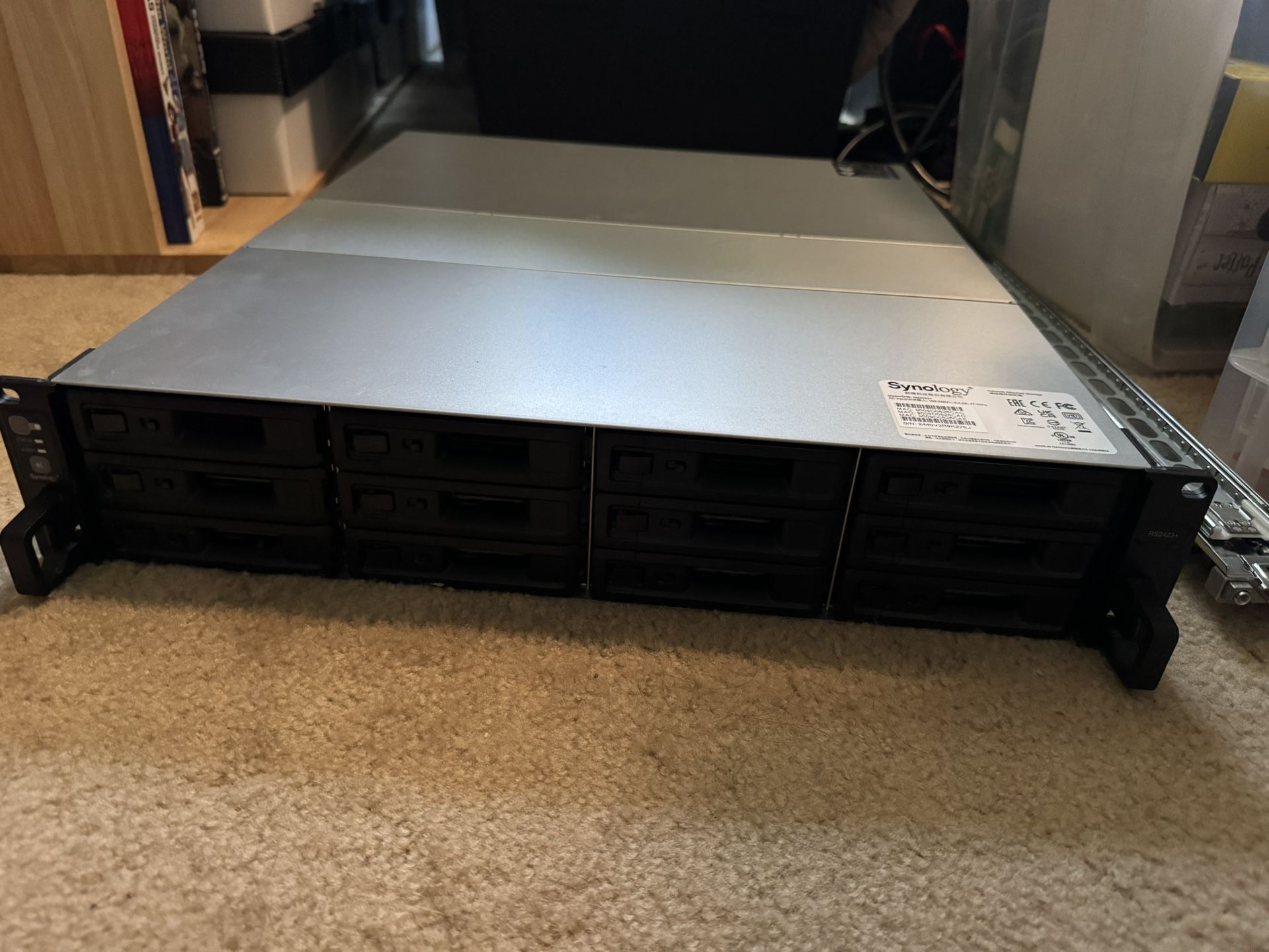 Synology RS2423+ 12-Bay Rackmount NAS – Excellent Condition, Rails Included