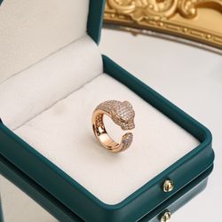 Leopard full diamond ring