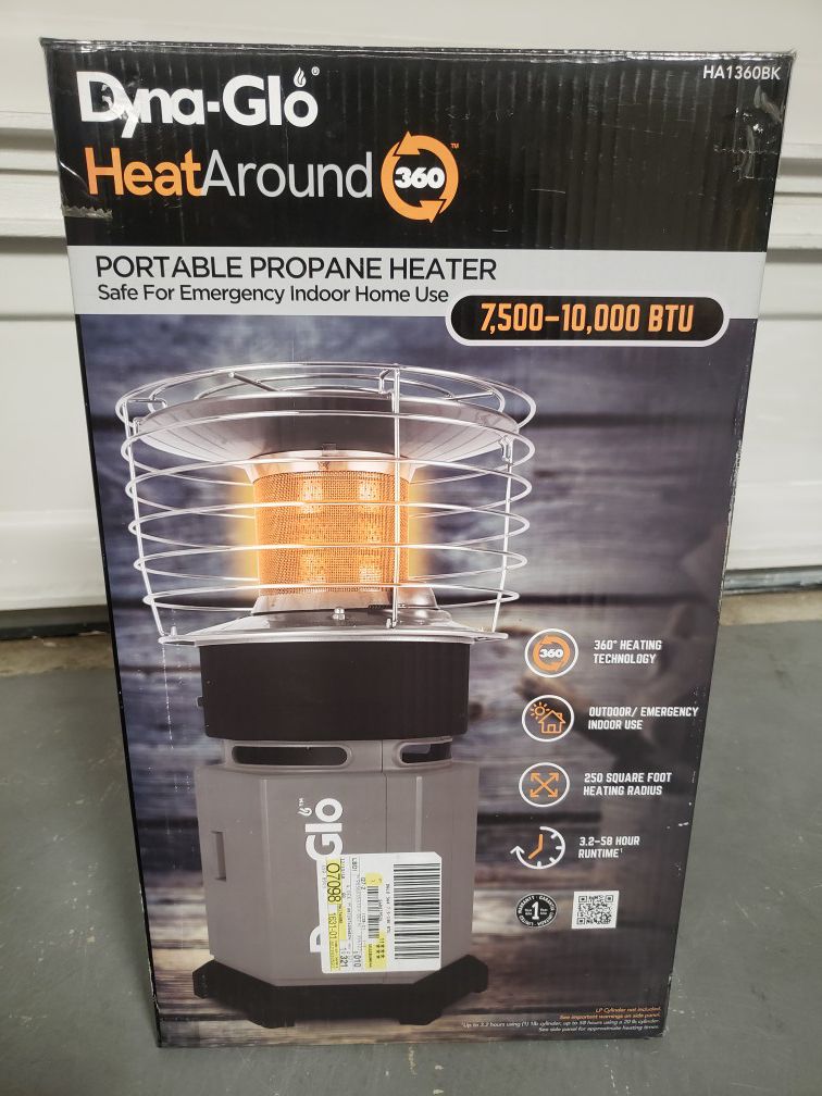 Dyna-glo 10k btu heat around portable propane heater