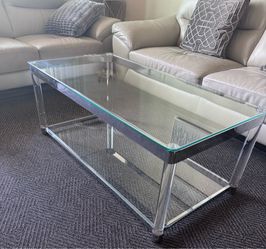 Glass coffee table