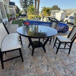 Beautiful High Table Bench 2 Chairs
