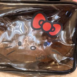 HELLO KITTY CLEAR GRAY BAG HANDLE