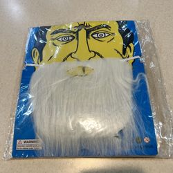 White Faux Beards -pack of Seven