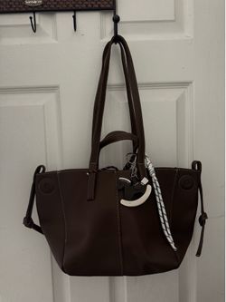 brown small tote bag