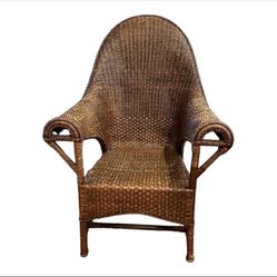 Vintage Wicker Rattan Armchair Dryad and Co circa 1910