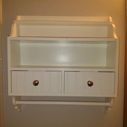 Shelf With Towel Bar And Drawers
