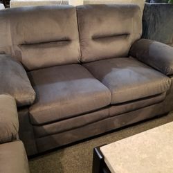 Brand New Gray Linen Loveseat