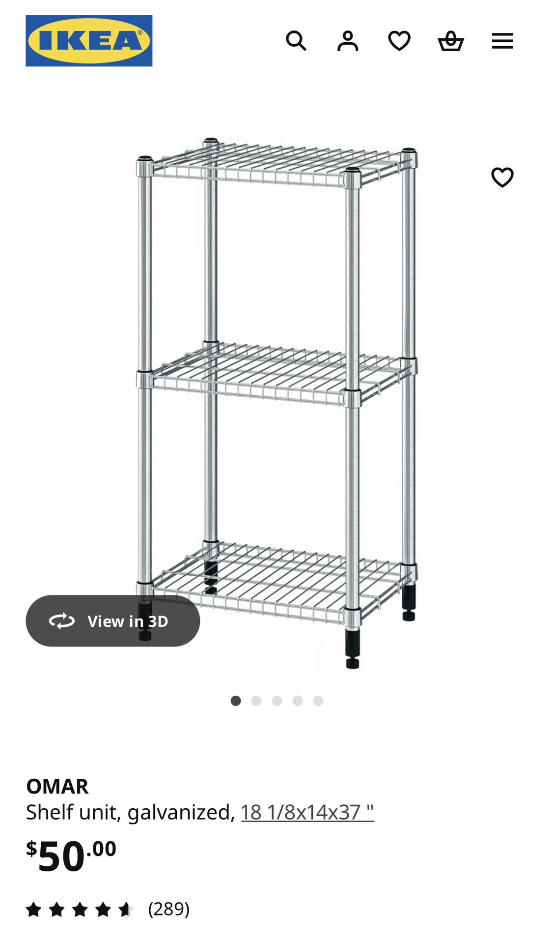 IKEA Shelving Unit Metal 