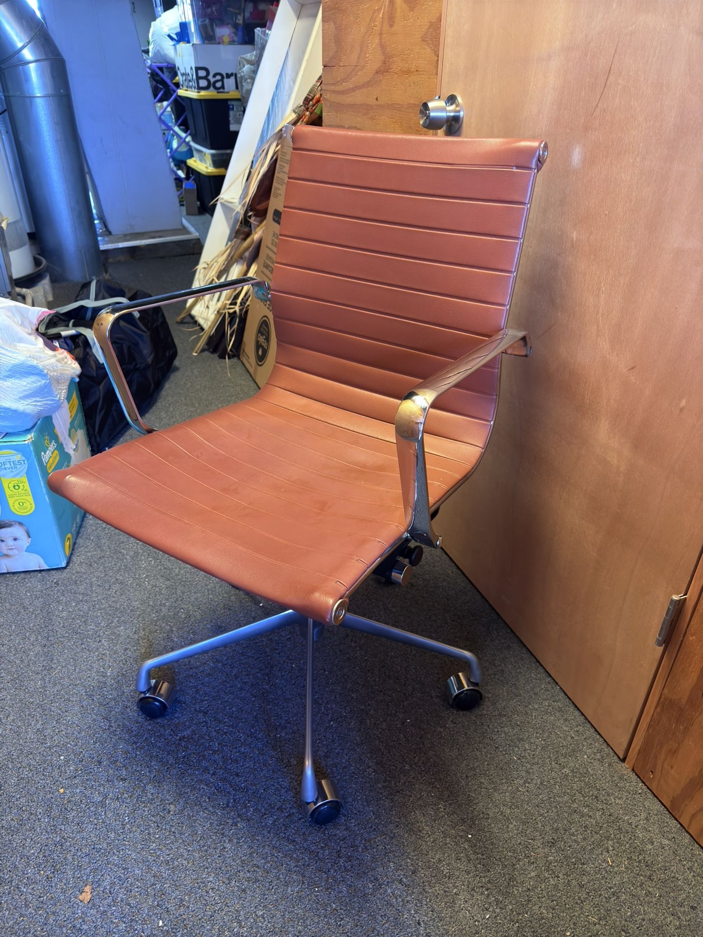 Brown Leather Office Chair