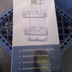 Hanging shower Caddy With 14 Hooks And Soap Holder ( Metal )...
