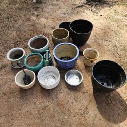 flower pots and timer