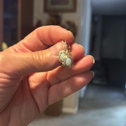 Sterling Silver Earrings With Stone