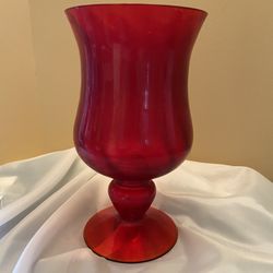 Red Vase / Candle Holder 