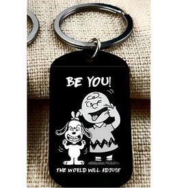 Snoopy Hot Super Cute Keychain Stainless Steel 
