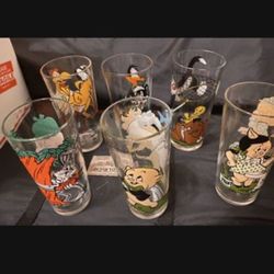 Looney Tunes Pepsi Glasses First 6 In The 1976 Looney Tunes Pepsi Glass Series