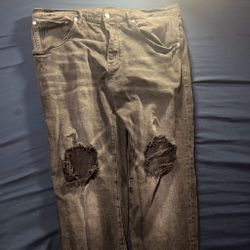 Purple brand Black Distressed Ripped Knee Jeans