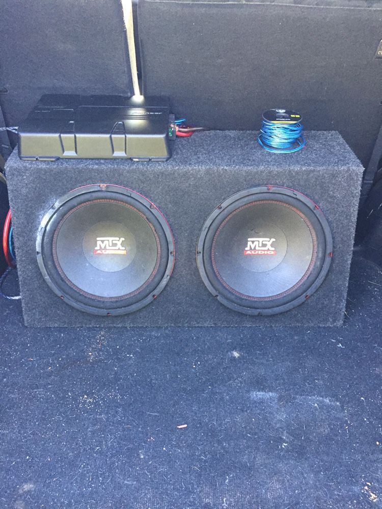 Two 12” MTX Car Speakers / 760 Watt Amp ( Pioneer) 