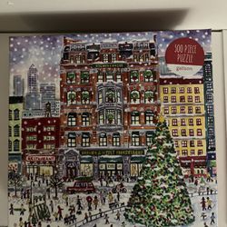New Christmas At Union Square 500 Pc Puzzle by Michael Storrings