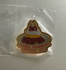 Florida Strawberry Festival 80th 2015 Lapel Pin