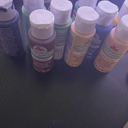 Box Of Acrylic Paints 