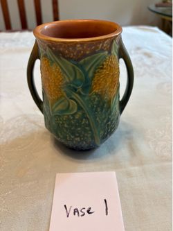 Roseville Pottery Sunflower Urn Vase