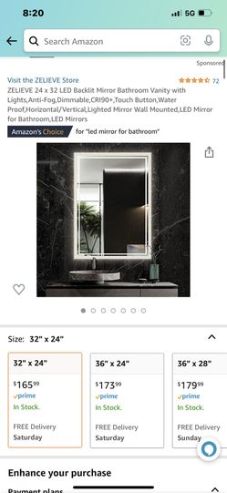 Bathroom vanity mirror with Lights And Anti Fogger