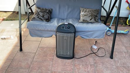 Black Ceramic Space Heater with Dial Controls