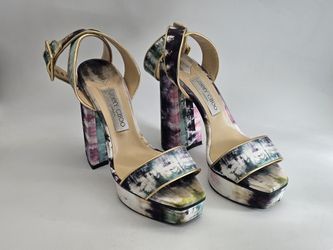 Jimmy Choo Women's Jax 125 Tie-Dye High-Heel Platform Sandals Size 38½