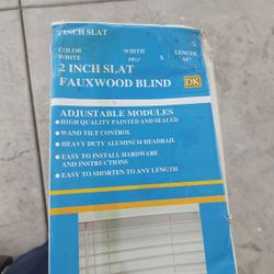 2 Inch Slat Fauxwood Blind White