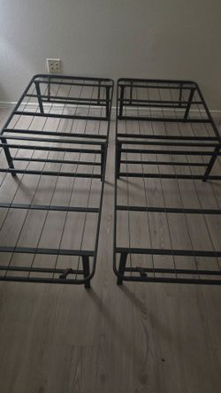Twin XL Metal Platform Bed Frames – Set of 2