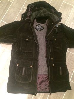 Warm winter men's jacket, coat