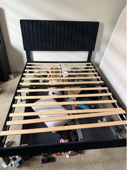 Queen headboard & frame