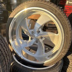 Set  of wheels and tires.  22” US Mags Staggered Wheels. Brand New In Stock Today!
