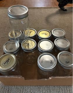 Wide-mouth Mason Jars