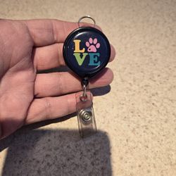 Love Dog Print ID Holder