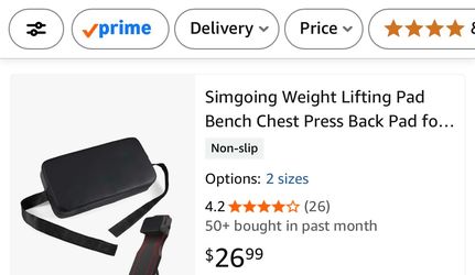 Bench press support pad