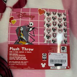 Jack and sally valentines blanket