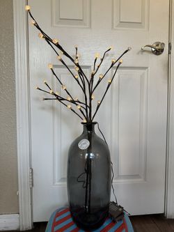 Vase with electric lights