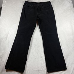 Y2K Polo Jeans Company Pants Womens 12 Black Corduroy Boot Cut Ralph Lauren #3E