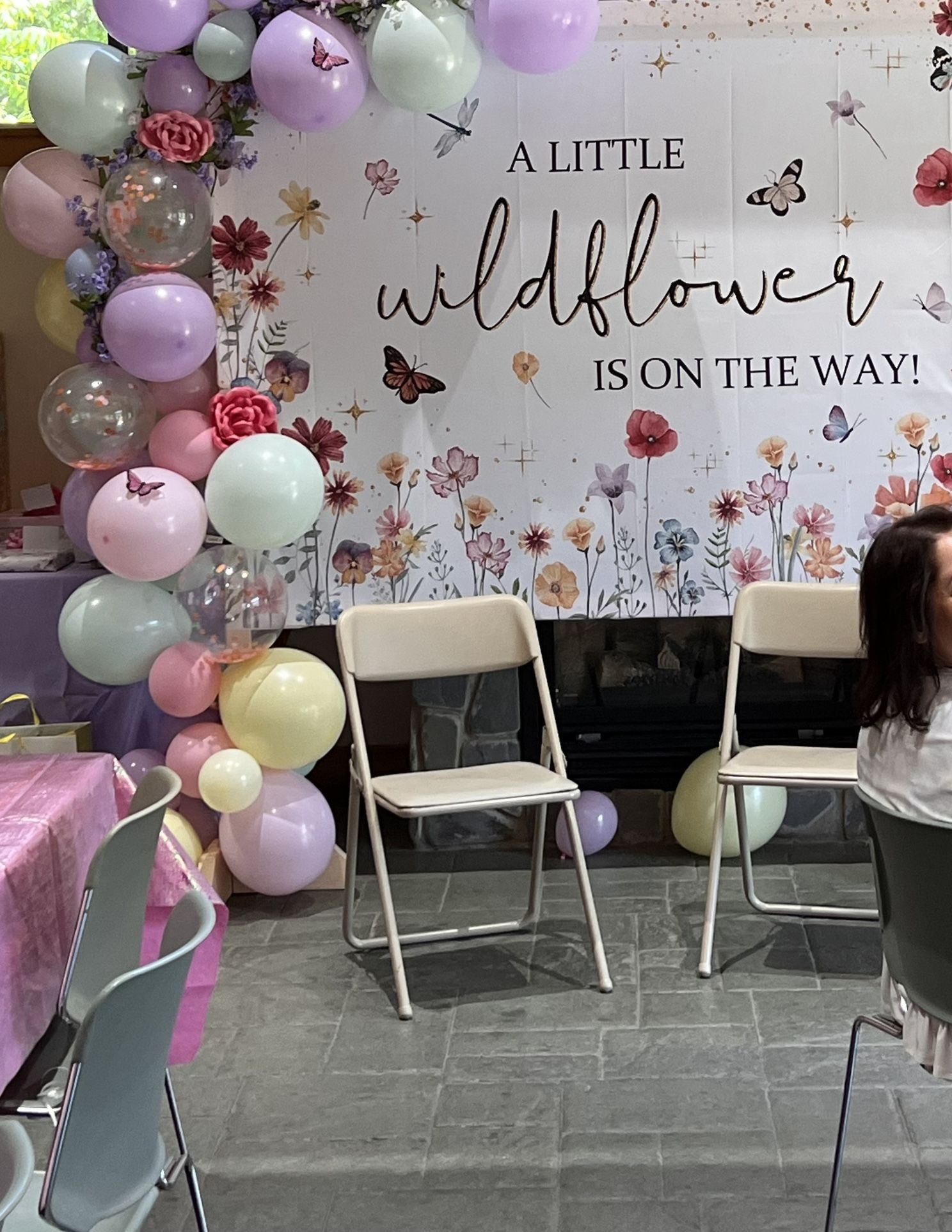7 Ft X 5 Ft Baby Shower Back Drop Sign Framed