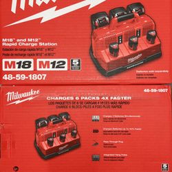 Milwaukee M18 & M12 Rapid Charge Station. Model #48-59-1807
