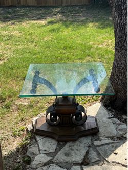 Glass top coffee table