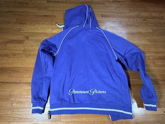 Paramount Pictures Viacom Company Blue Full Zip Hoodie Jacket Clique Logo Promo