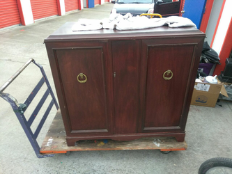 Vintage cherry wood cabinet