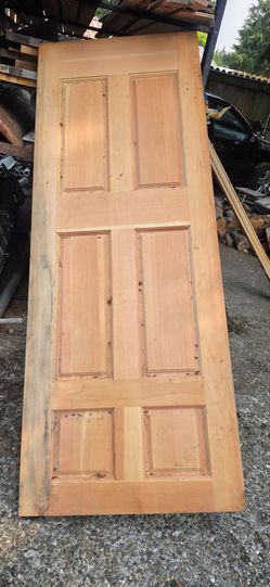 6 panel solid oak slab doors
