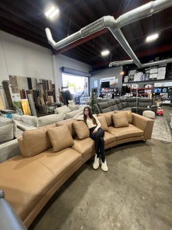 New Leather sectional couch  3-piece